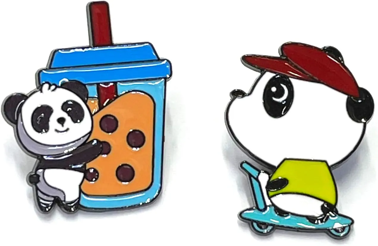 Cute Enamel Pin Set Lapel Pins Brooches Cartoon Animal Brooch Badge Pins for Clothes Bags Backpack Party Decoration Gift