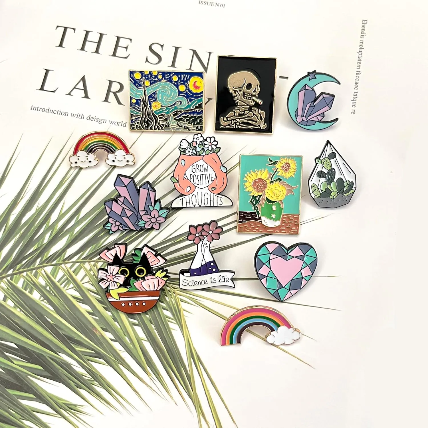 Cute Enamel Pin Set Lapel Pins Brooches Cartoon Brooch Badge Pins for Clothes Bags Backpack Party Decoration Gift