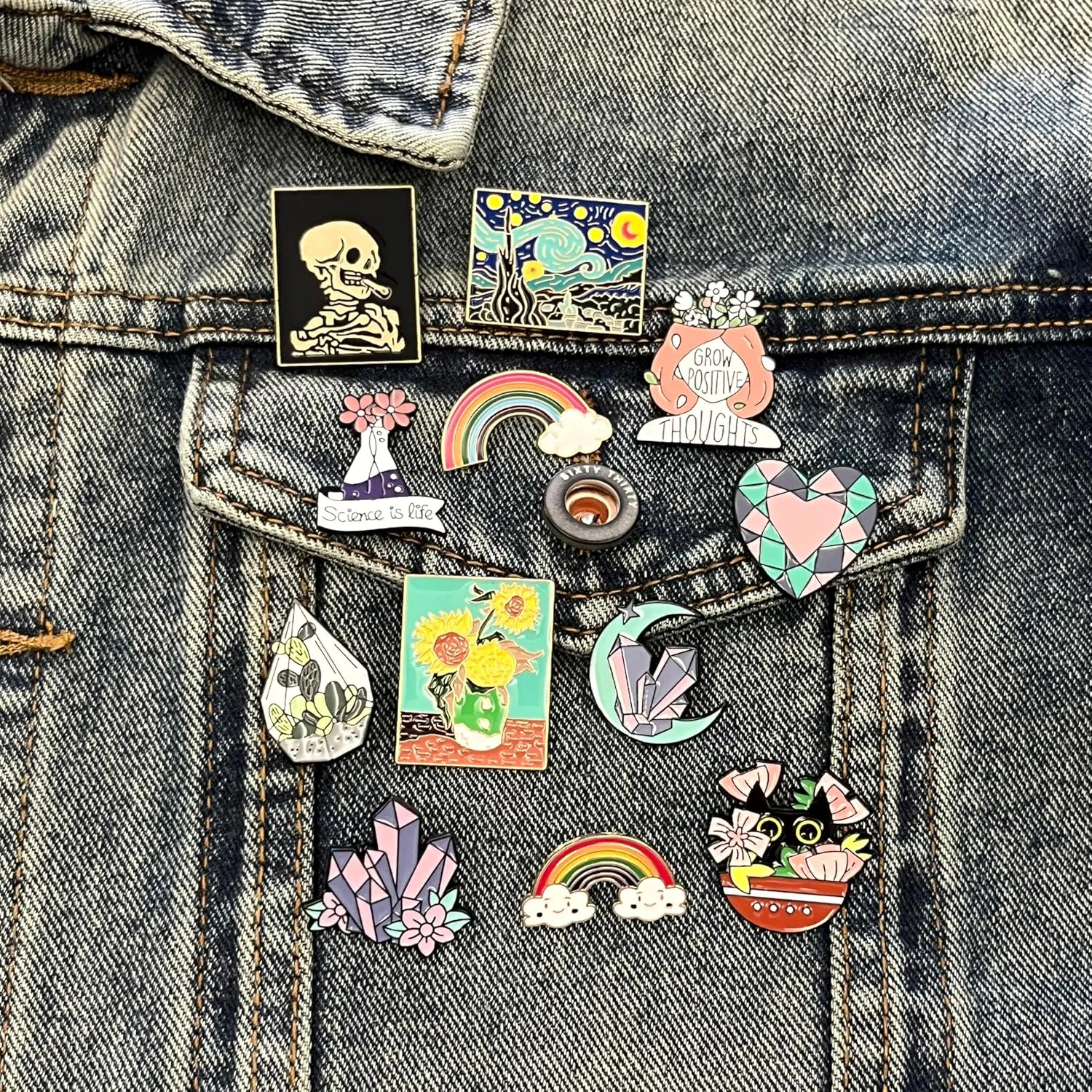 Cute Enamel Pin Set Lapel Pins Brooches Cartoon Brooch Badge Pins for Clothes Bags Backpack Party Decoration Gift