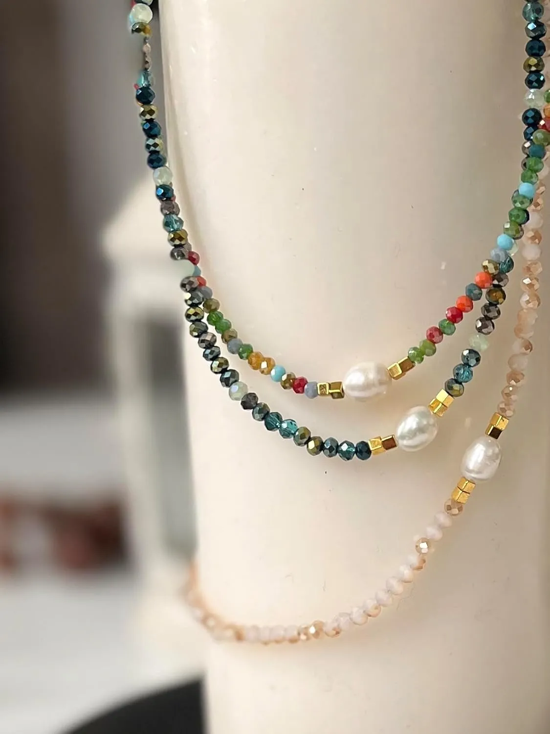 Dainty Delicate Birthstone Necklace. 18K Gold Plated. Birthstone Healing Energy Jewelry Boho Minimalist Layered Necklace Stacked Necklace