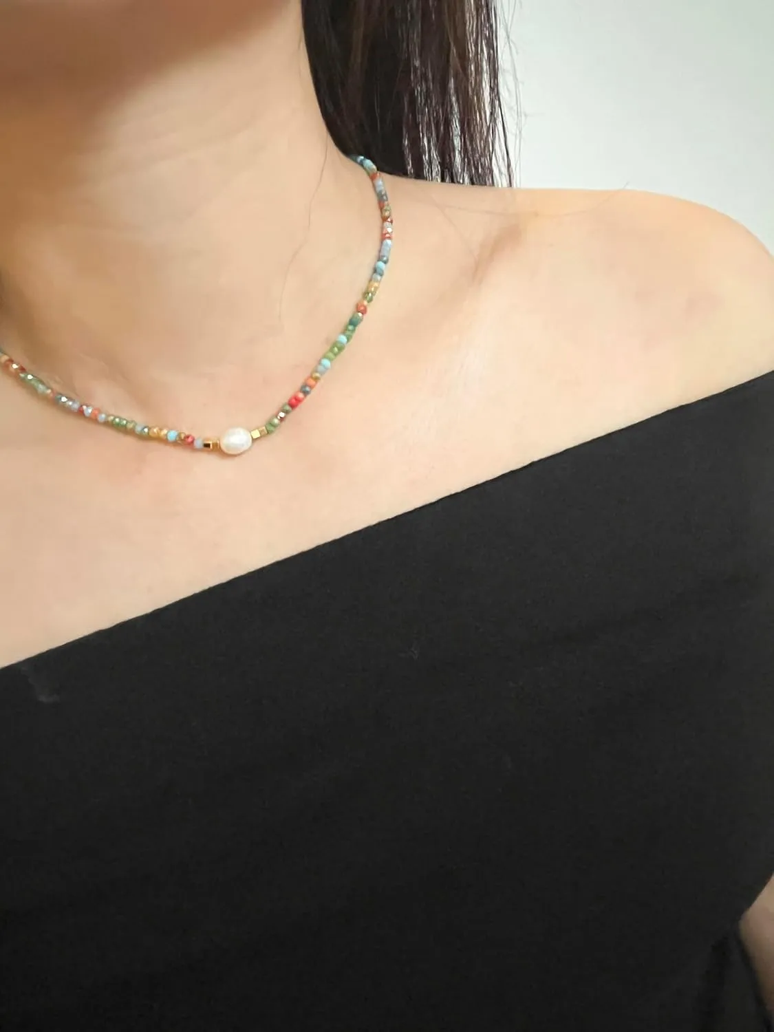Dainty Delicate Birthstone Necklace. 18K Gold Plated. Birthstone Healing Energy Jewelry Boho Minimalist Layered Necklace Stacked Necklace