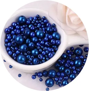 Dark Blue 6mm Imitation Pearl Beads, Can Be Made Into Beautiful Jewelry, Artificial Pearls for Weddings, Birthdays, Valentine's Day and Special Occasions (100 Pcs)