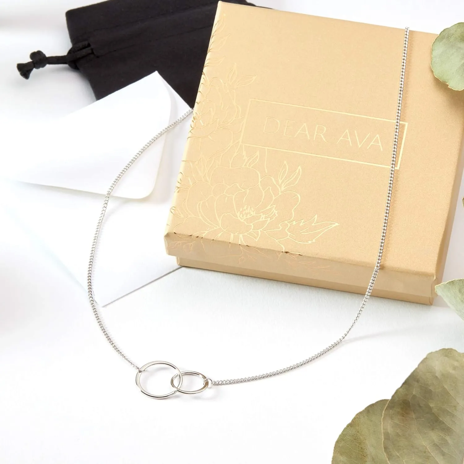 Dear Ava Necklace Gift For Women and Girls - Adjustable Modern Jewelry Pendant Love Gifting Idea for Her with Heartfelt Card - Long Distance Gifts for Your Loving Ones