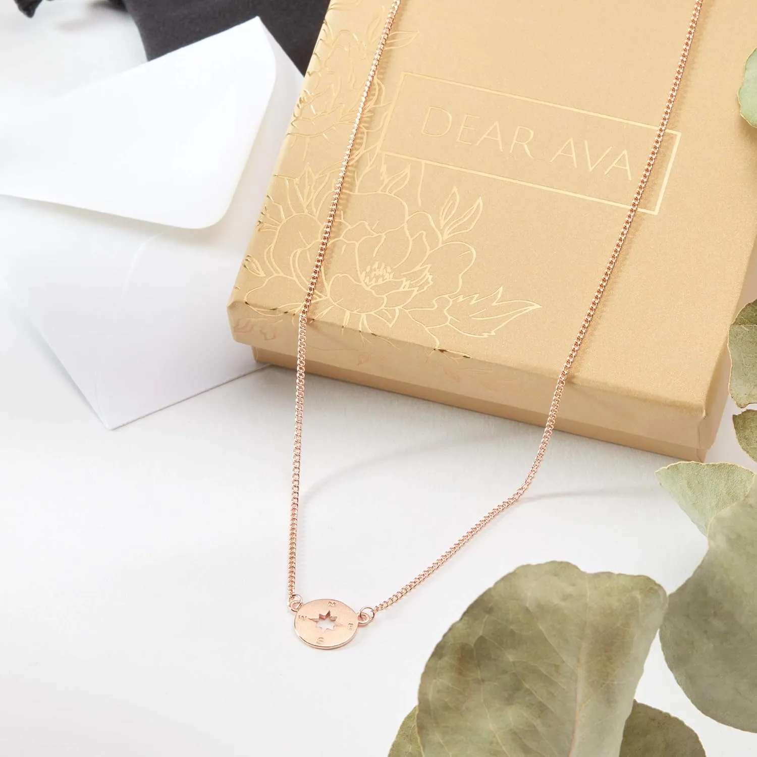 Dear Ava Necklace Gift For Women and Girls - Adjustable Modern Jewelry Pendant Love Gifting Idea for Her with Heartfelt Card - Long Distance Gifts for Your Loving Ones