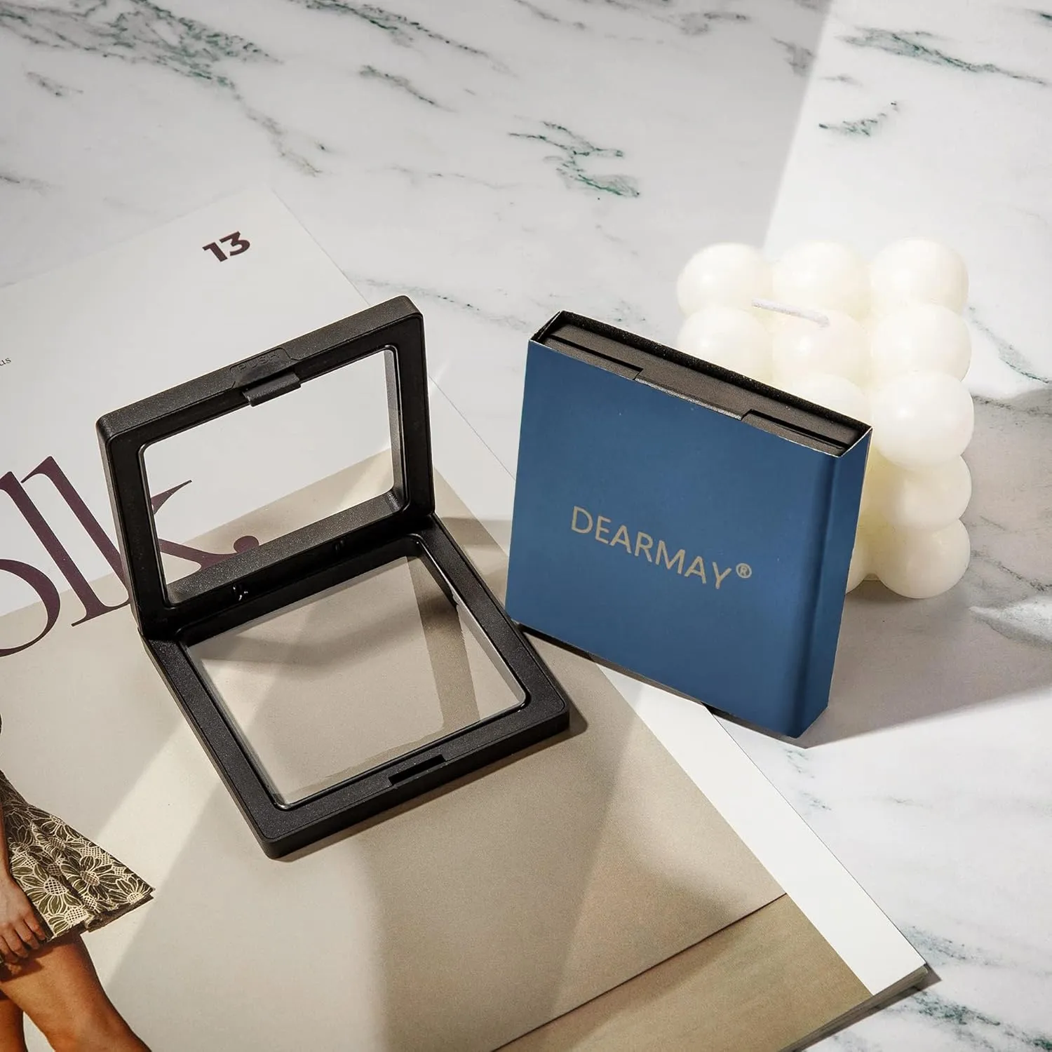 DEARMAY Stackable Silver Rings for Women Non Tarnish, Dainty Sterling Silver Diamond Pearl Rings Set Thumb Fashion Thin Cubic Zirconia Simple Unique Statement Ring Pack Women Jewlery 6/7/8/9/10