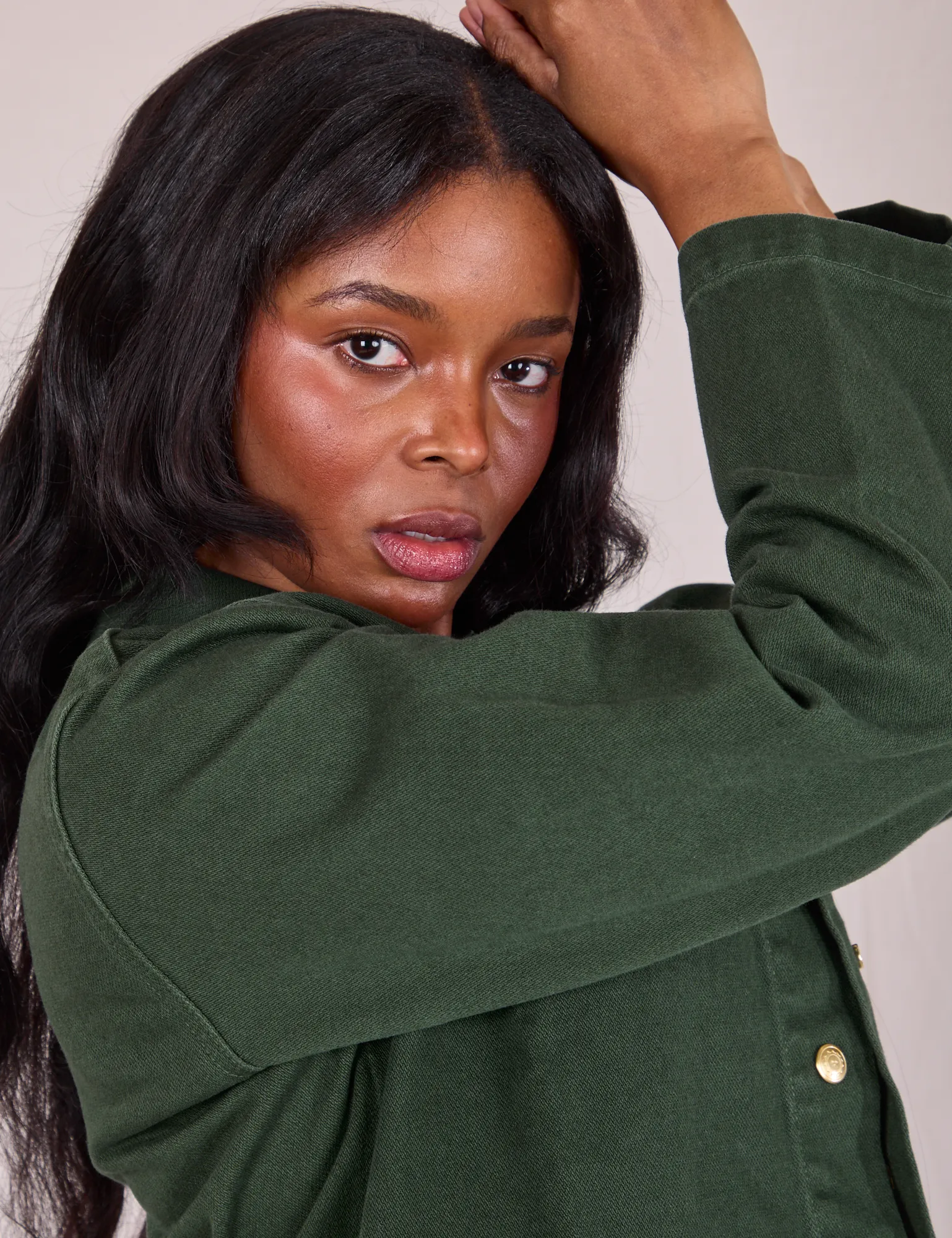 Denim Work Jacket - Swamp Green