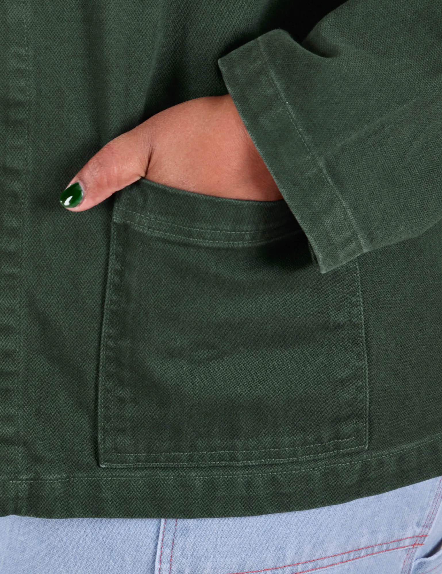 Denim Work Jacket - Swamp Green