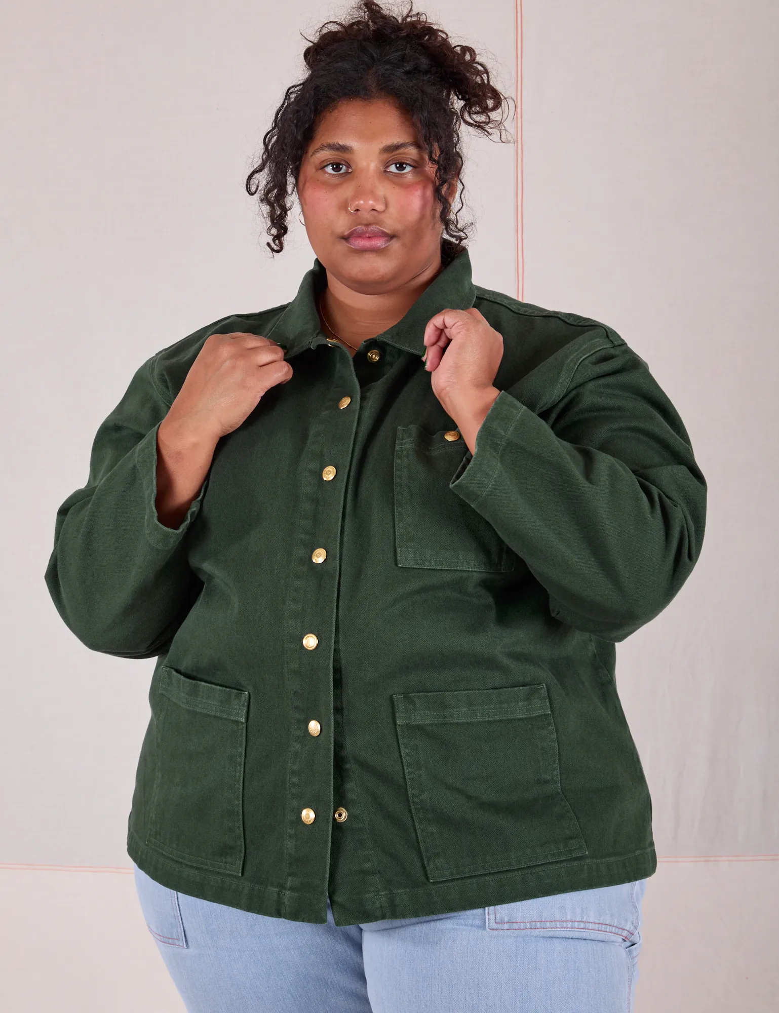 Denim Work Jacket - Swamp Green