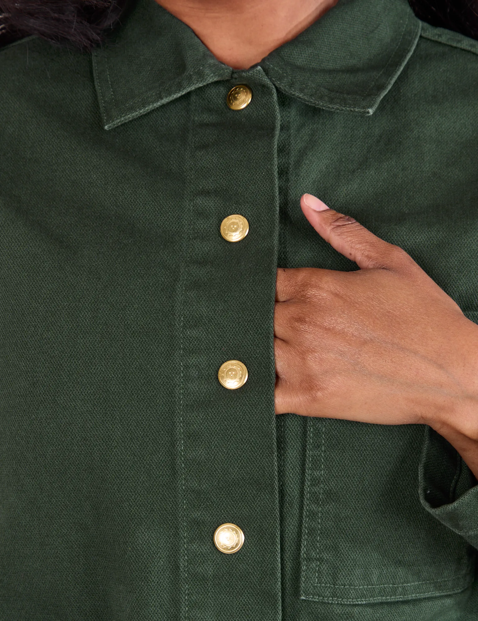 Denim Work Jacket - Swamp Green