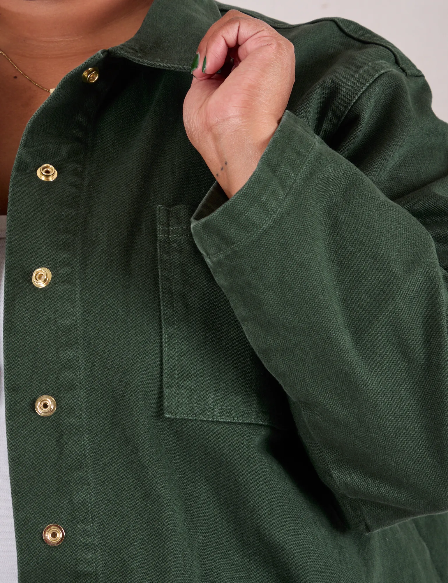 Denim Work Jacket - Swamp Green