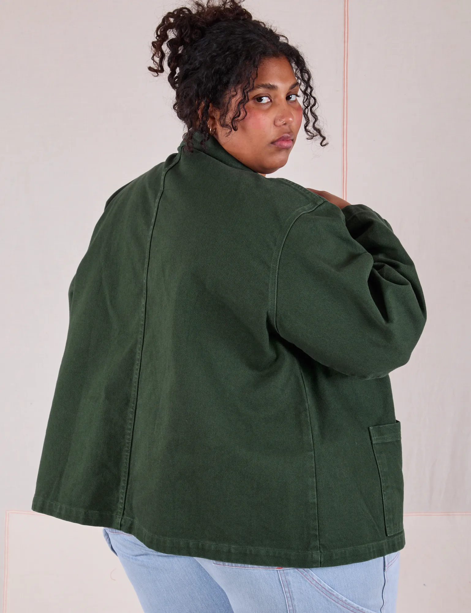 Denim Work Jacket - Swamp Green