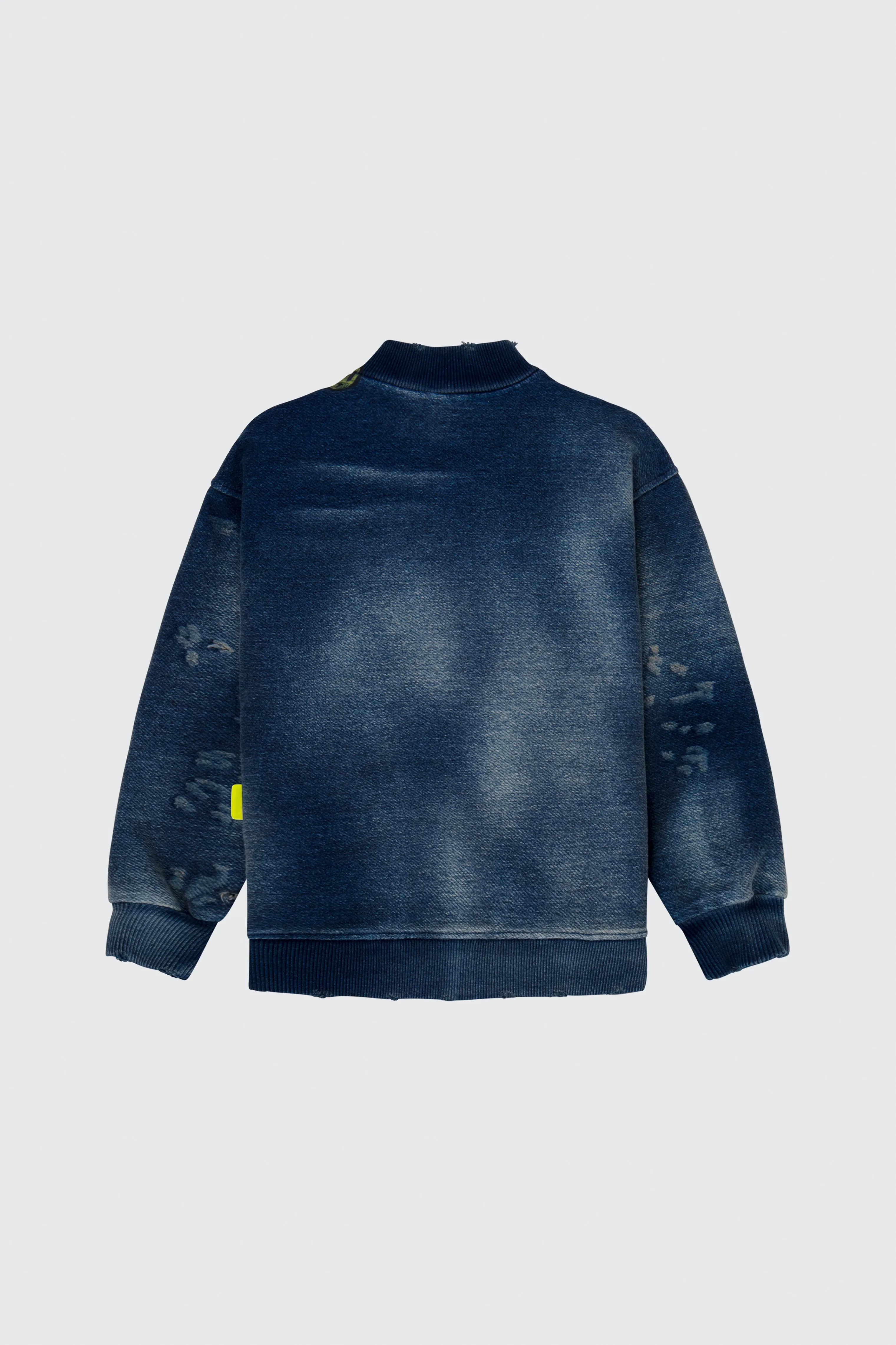 Denim Zip Sweatshirt