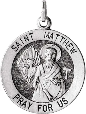 DIAMOND JEWELRY NY Religious Pendants, St. Matthew Medal Necklace Pendant