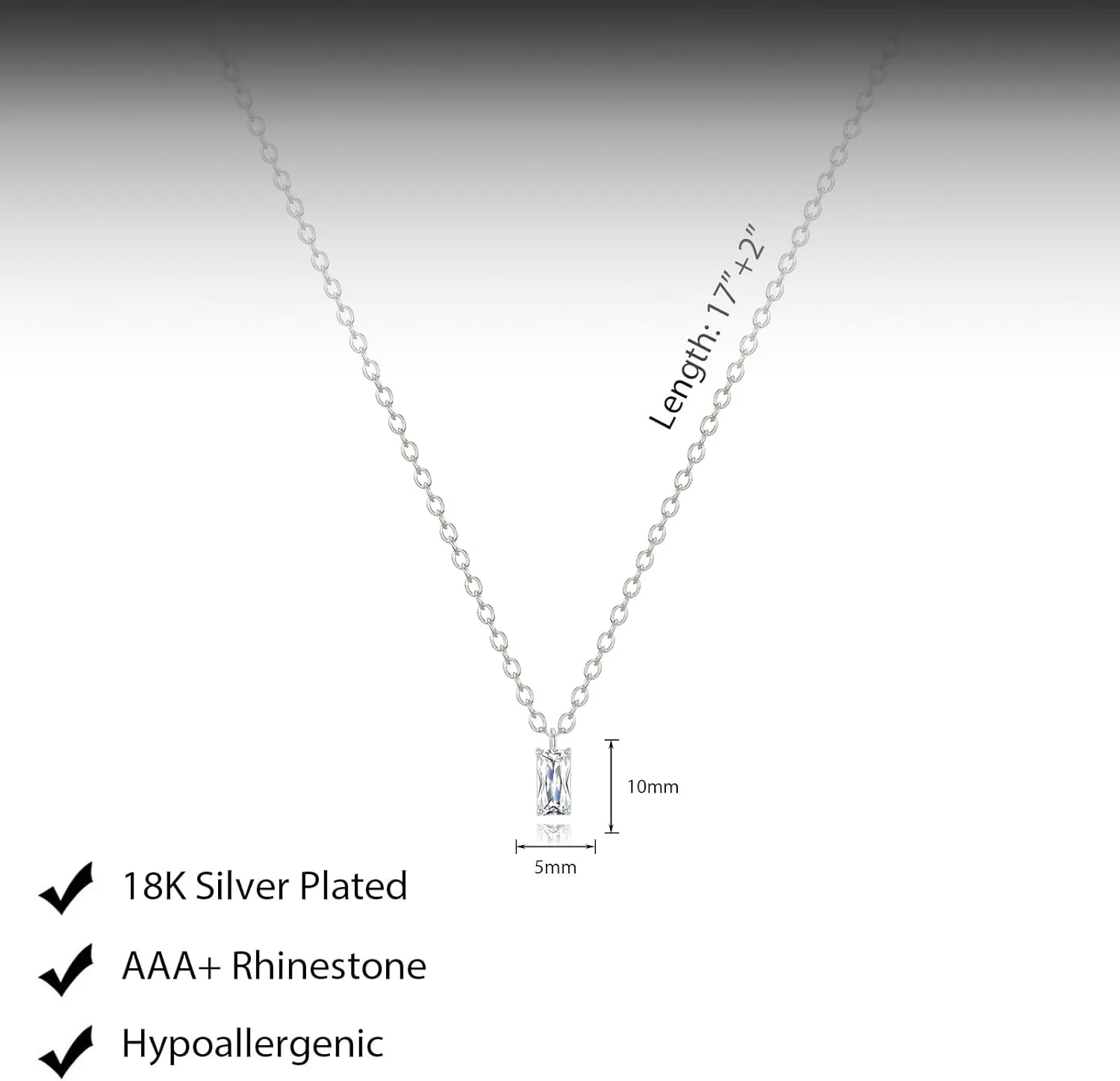 Diamond Pendant Necklace for Women, Dainty Gold Necklace 18k Gold Plated Paperclip Choker Necklaces Cute Open Oval Necklaces Simple Gold Necklace Jewelry Gifts for Women Trendy