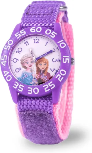 DISNEY Frozen Watch for Kids - Elsa and Anna Watch, Girls Watches, Kid Toys, Watches for Kids, Girls - Toddler, Teen, Purple Bezel, Purple Strap
