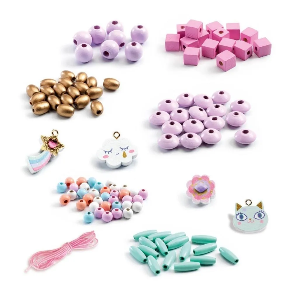 Djeco Jewellery - Wooden Beads Rainbow