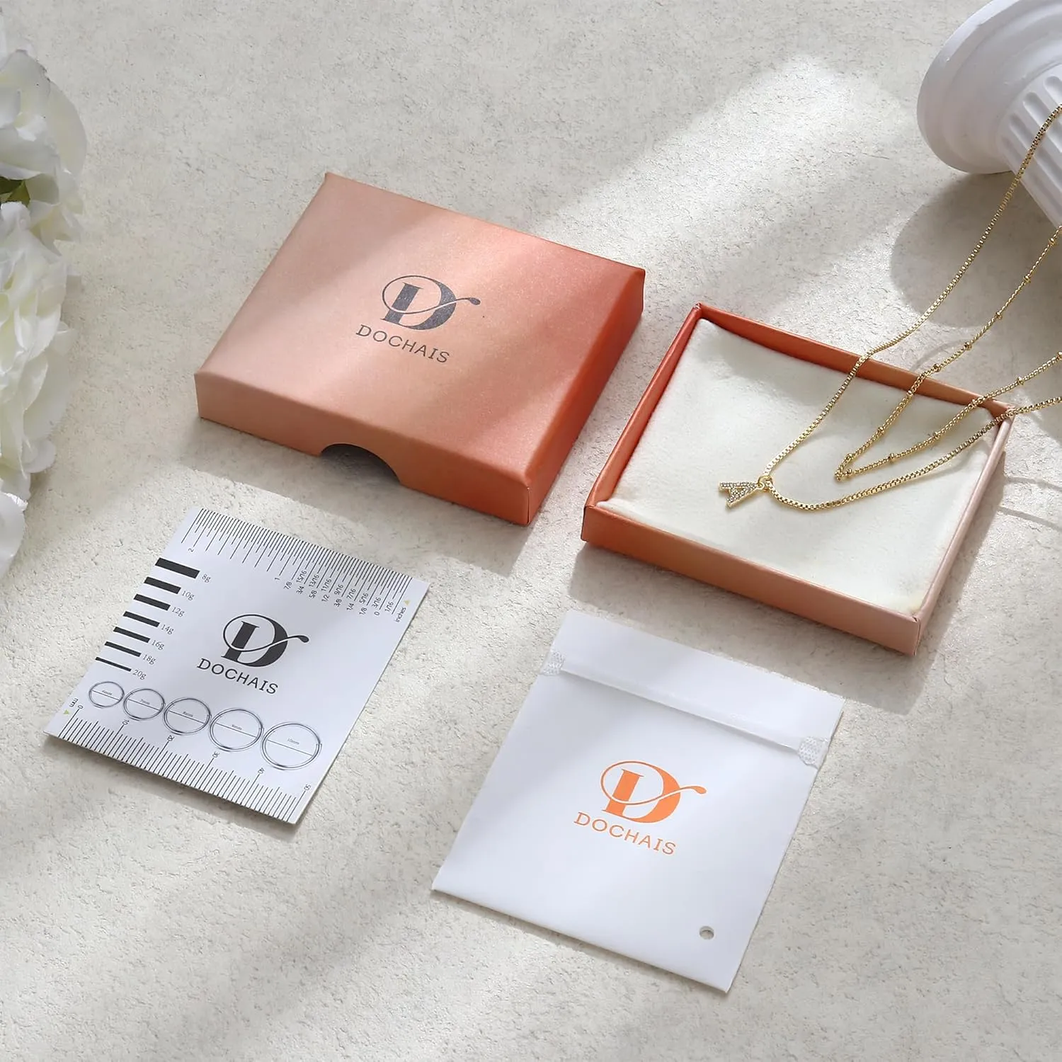 Dochais Initial Necklaces for Women Layered Initial Necklace 14K Gold Plated Letter Necklace Tiny Initial A-Z Pendant Necklace Personalized Layered Gold Initial Necklaces Gifts Jewelry
