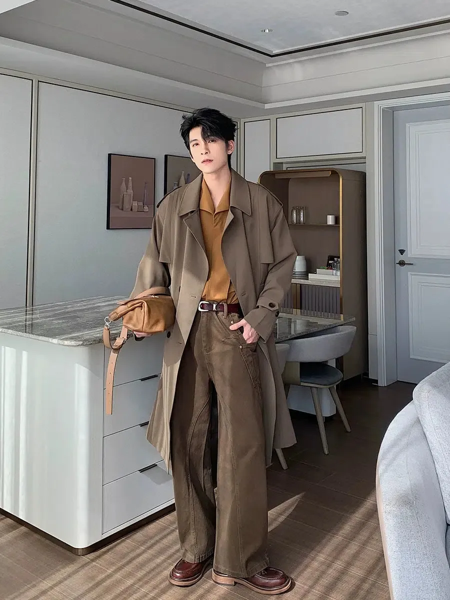 Double-breasted Mid-length Trench Coat
