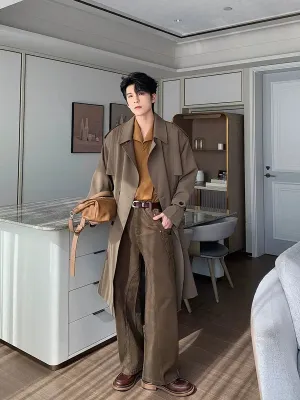 Double-breasted Mid-length Trench Coat