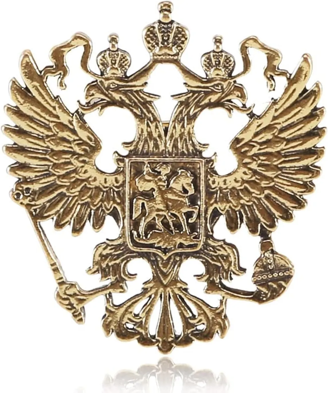 Double Head Eagle Brooch Pin Antique Eagle Lapel Pin for Coats Suit Jackets Wedding Gift Personalized Party Clothing Collar Tie Accessories Brooches for Men Women Valentine Boyfriend Father Art
