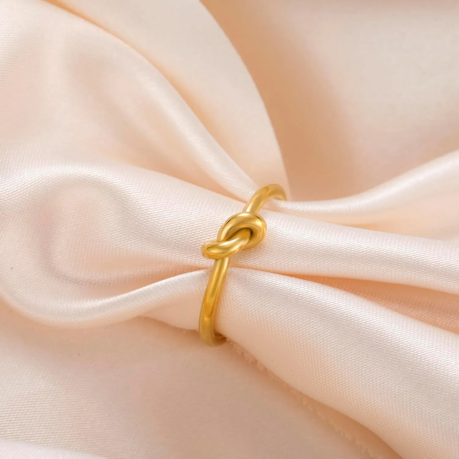Dreamtimes Knot Love Rings for Women Forever Love Knot Infinity Rings For Couples Dainty Forever Infinity Stainless Steel Adjustable Rings Friendship Jewelry Gifts