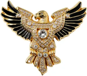 Eagle Lapel Pin | Gold Eagle Brooch | Eagle Pin 1.5"" Brooch Bird Pin