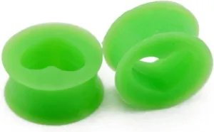 Ear Expander Silicone Plugs Ear Gauges Women Men Multicolor Heart Ear Tunnels Body Piercing Jewelry, 2PCS, 4MM - 20MM