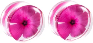 Ear Plug Earrings Acrylic Ear Gauges Women Rose Red Flower Ear Tunnels Ear Expander Body Piercing Jewelry, 1 Pair, 6MM/8MM/10MM/12MM/14MM/16MM