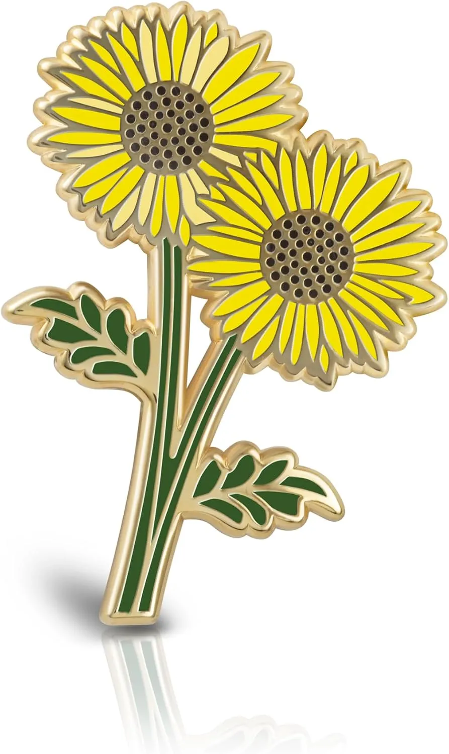 Enamel Flower Wedding Pin - Floral Brooch for Men & Women - Lapel Pin Favors