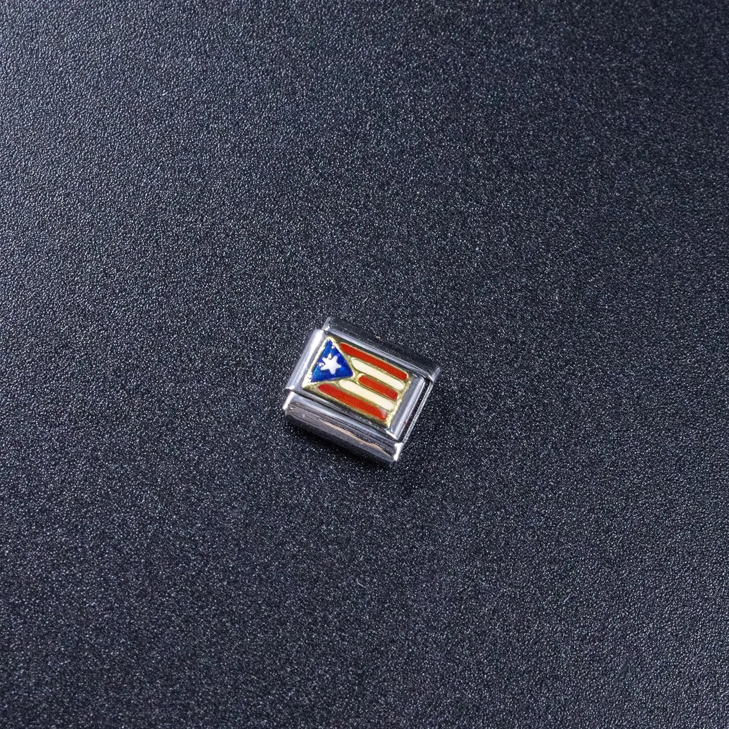 Fablinks Italian Bracelet Charms, 9mm Stainless Steel Flag Charm Link Jewelry for Women, Ethnic Pride Country Flags Enamel Links for Men