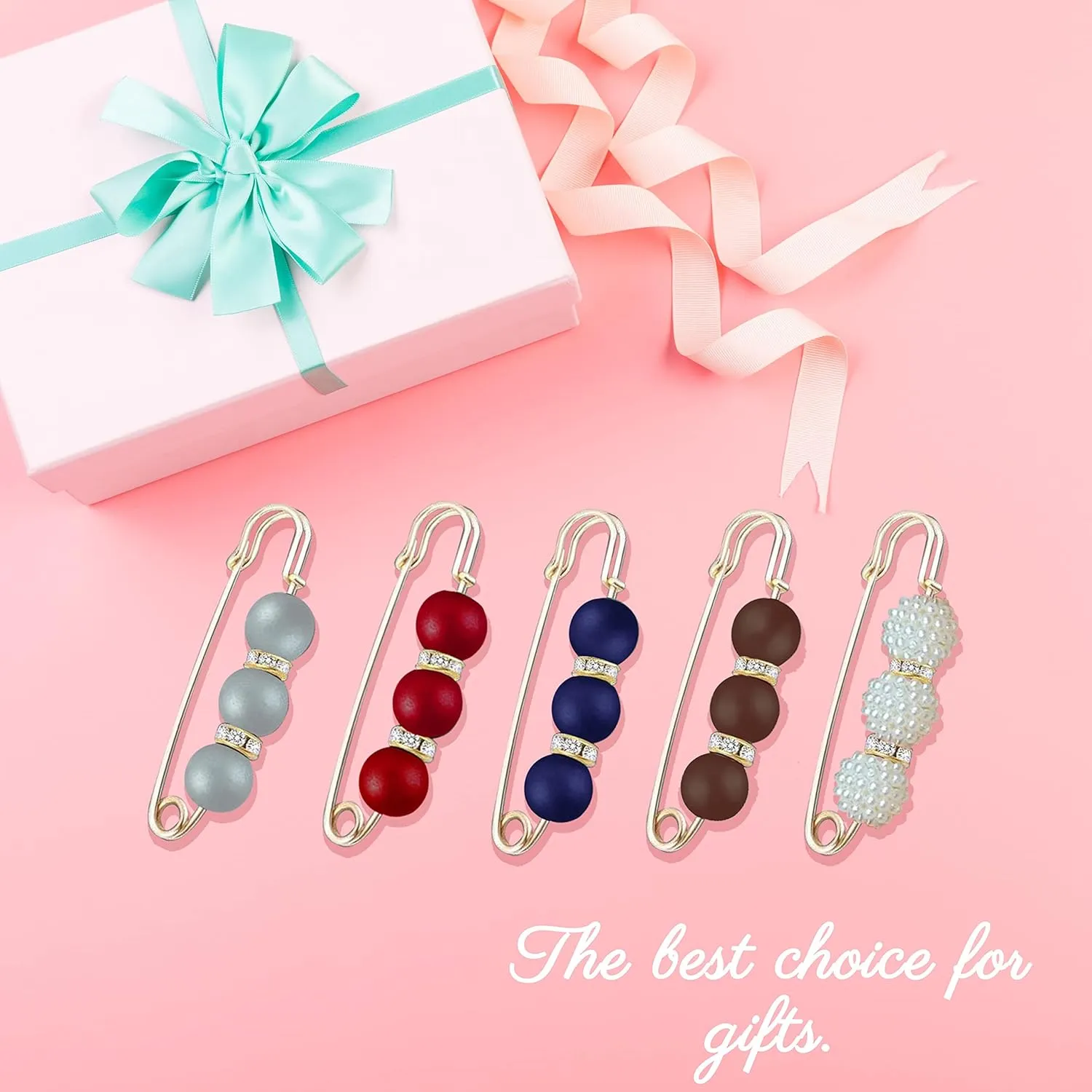 Fashion Pearl Brooch, Sweater Shawl Pearl Pin, Elegant and Fashionable, Enhance your Temperament, Suitable for a Variety of Occasions to Wear (Mixed color)