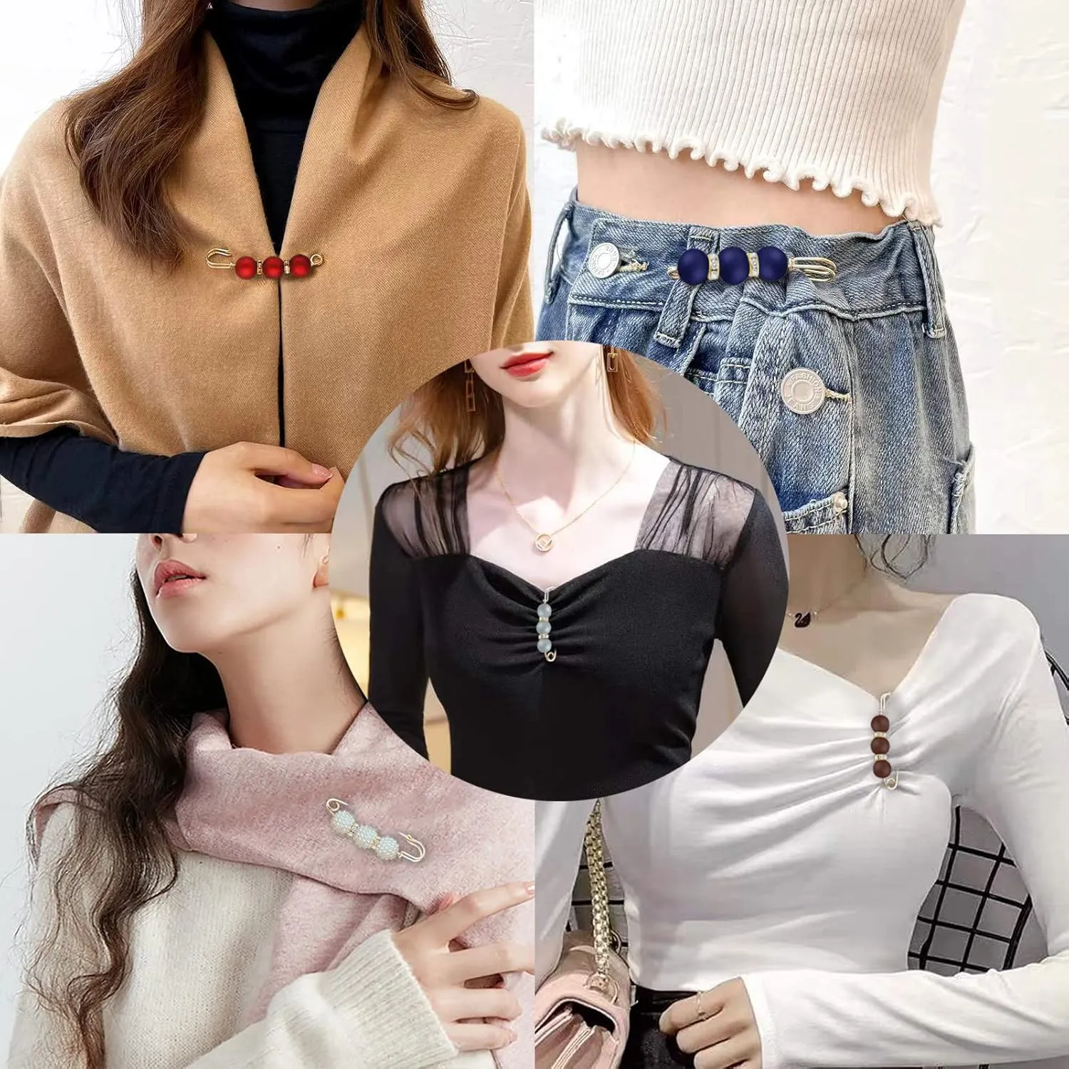 Fashion Pearl Brooch, Sweater Shawl Pearl Pin, Elegant and Fashionable, Enhance your Temperament, Suitable for a Variety of Occasions to Wear (Mixed color)