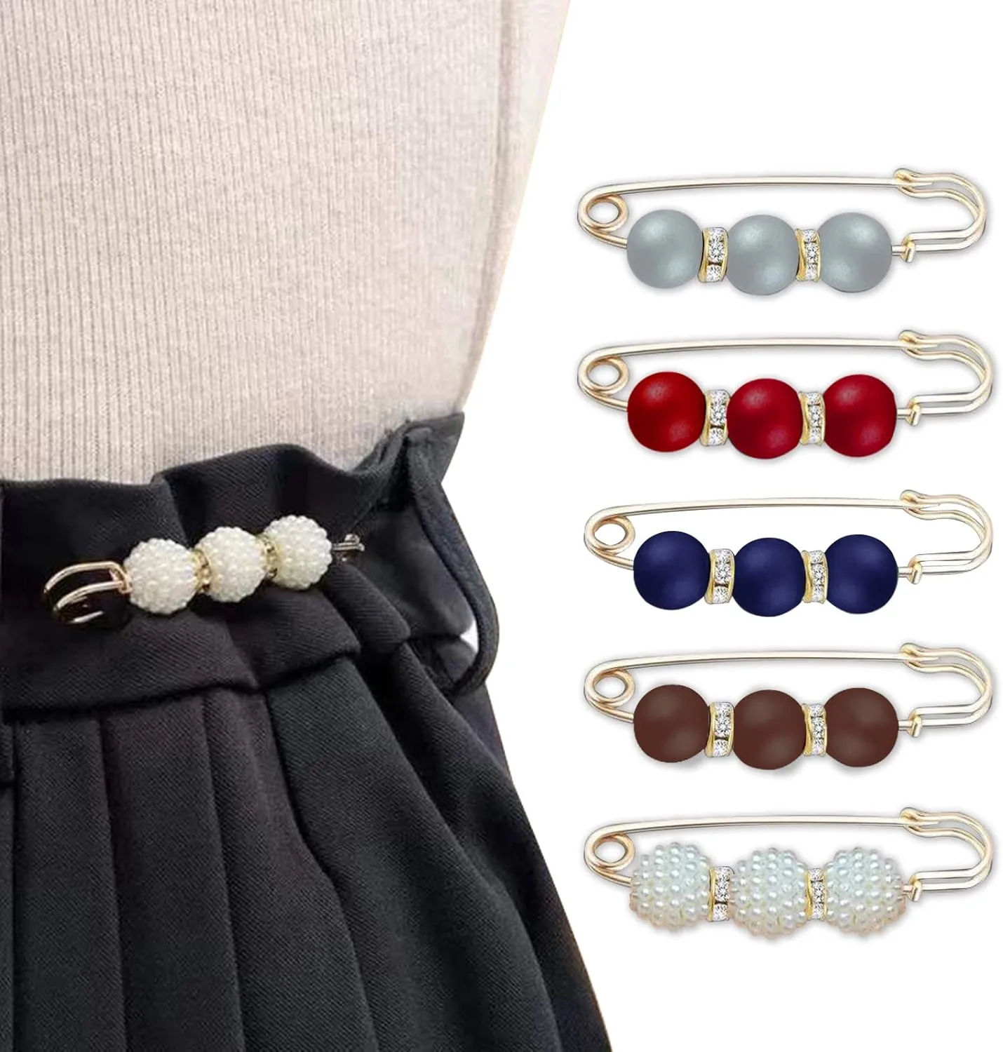 Fashion Pearl Brooch, Sweater Shawl Pearl Pin, Elegant and Fashionable, Enhance your Temperament, Suitable for a Variety of Occasions to Wear (Mixed color)