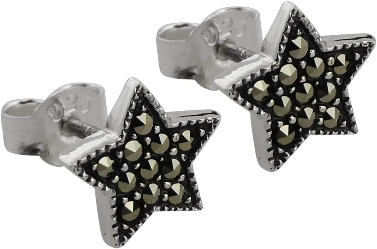 FashionJunkie4Life Sterling Silver Astrological Stud Earrings with Butterfly Backs