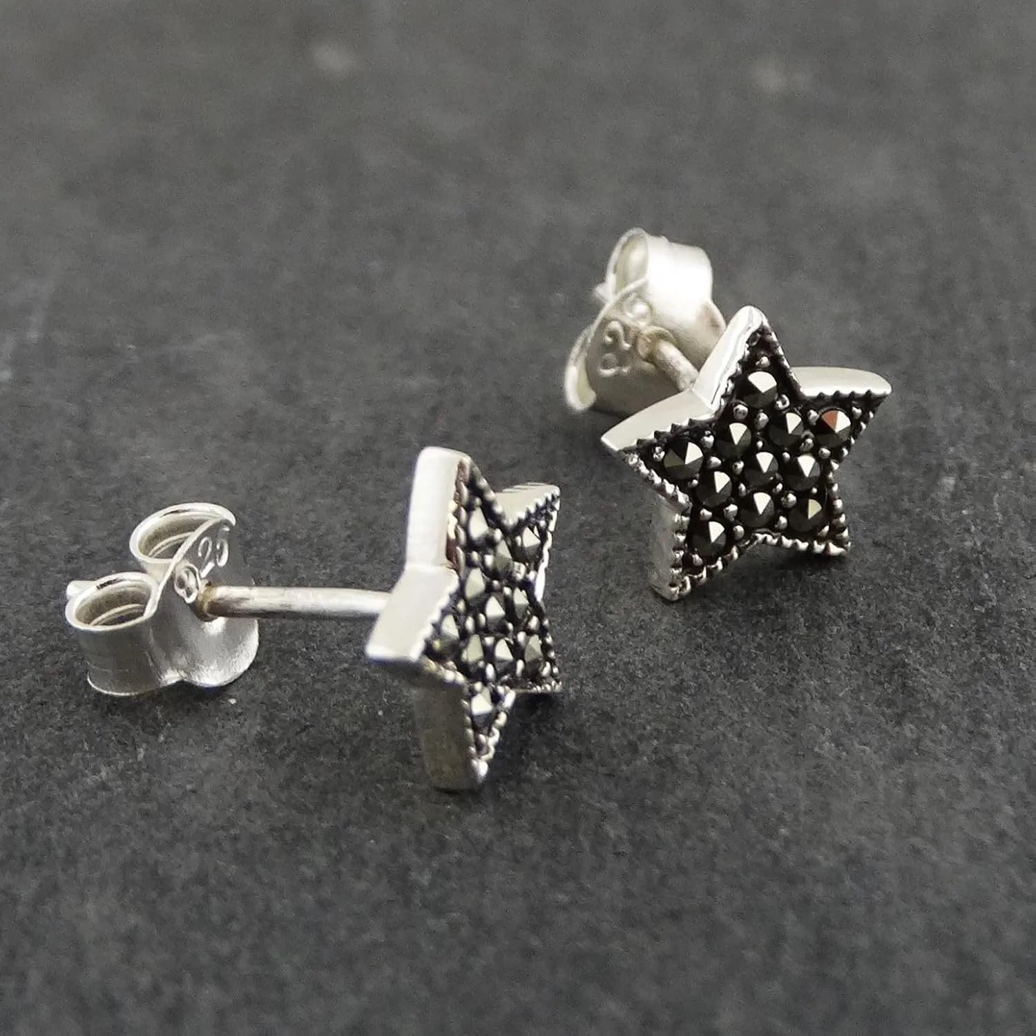 FashionJunkie4Life Sterling Silver Astrological Stud Earrings with Butterfly Backs