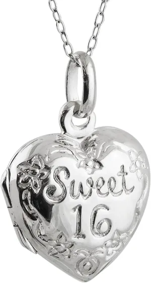 FashionJunkie4Life Sterling Silver Locket Necklaces for Women, 18" Cable Chain