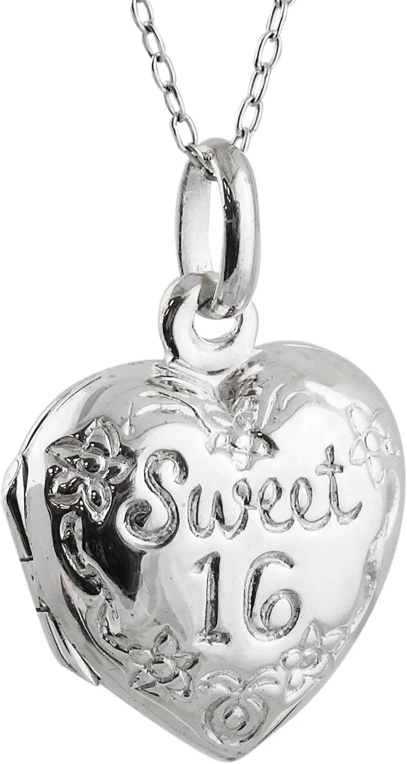 FashionJunkie4Life Sterling Silver Locket Necklaces for Women, 18" Cable Chain
