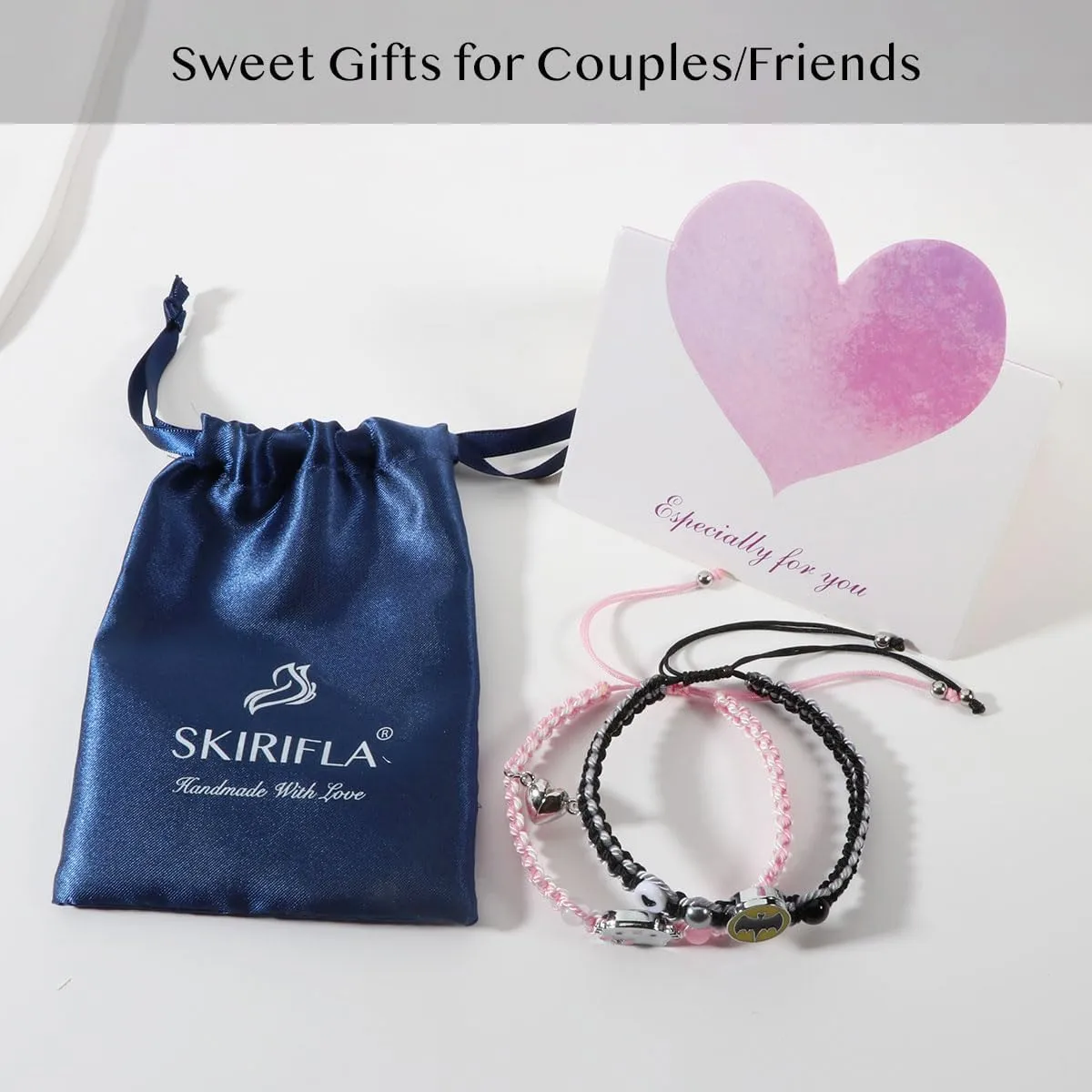 Friendship/Couples Bracelets Set, Valentines Day Birthday Jewelry Gifts for Bf and Gf Soulmate, Matching Spider Bracelet for Best Friend Bestie Daughter Son Grandson