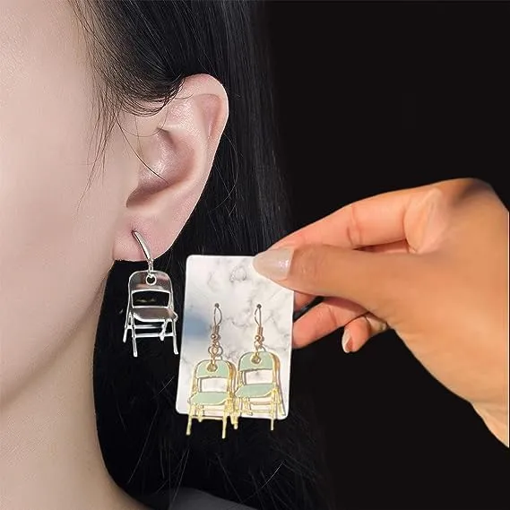 Fun Earrings Folding Chair Earrings for Women Funny Folding Chair Earrings Alabama Fashion 3D Earrings Jewelry Gifts for Women