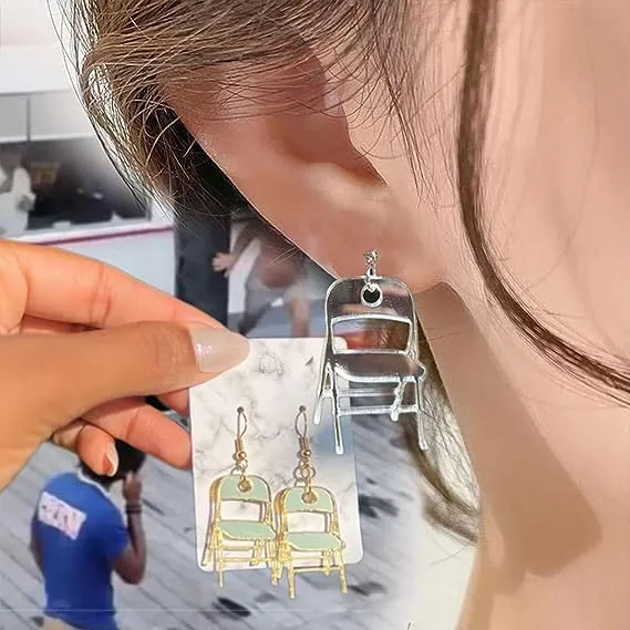 Fun Earrings Folding Chair Earrings for Women Funny Folding Chair Earrings Alabama Fashion 3D Earrings Jewelry Gifts for Women