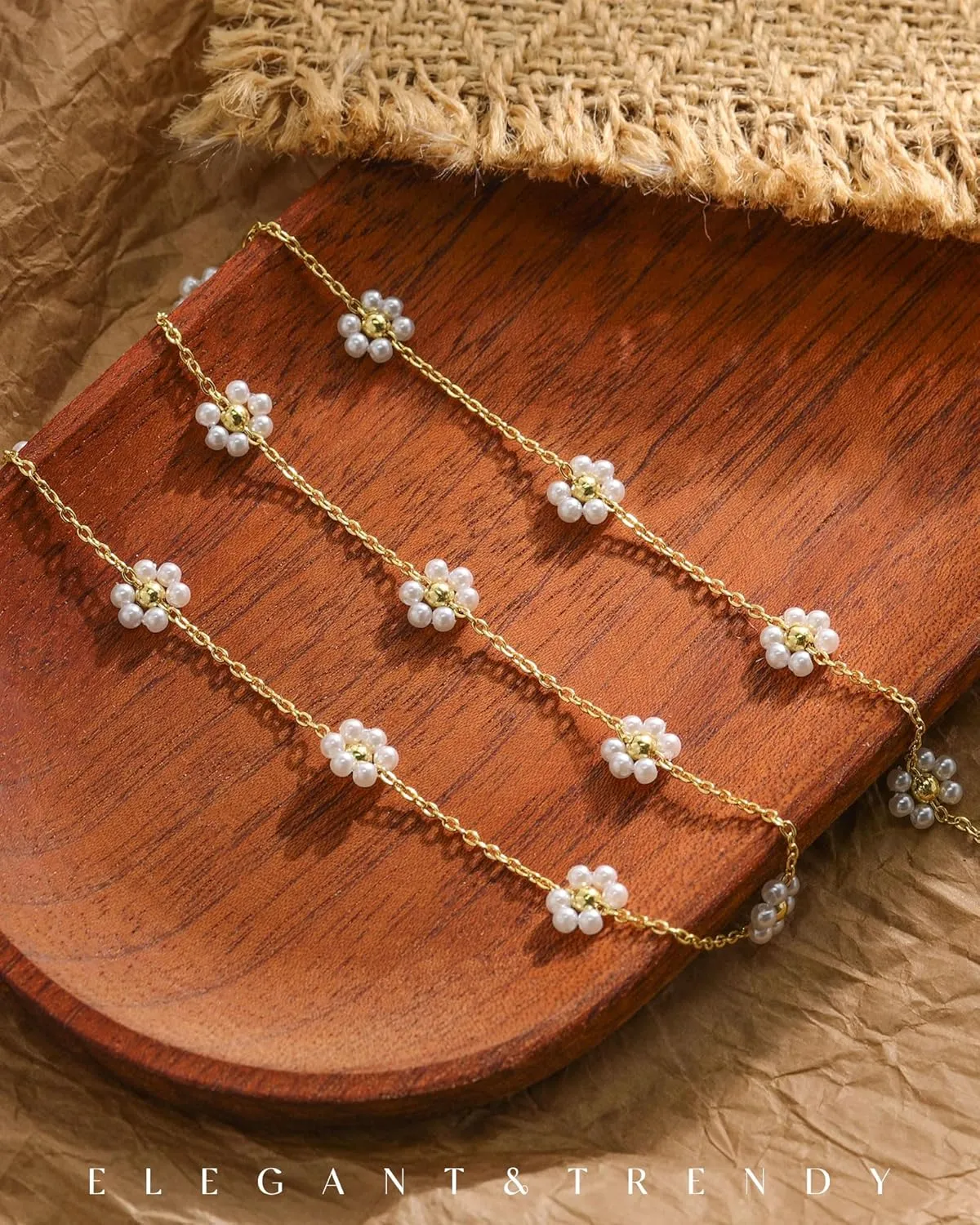 FUNEIA Dainty Pearl Necklace for Women 14K Gold Plated Faux Pearl Choker Necklaces Trendy White Silver Small Pearl Necklace Strand Wedding Prom Bridal Pearls Jewelry 14/16/18/20 Inches