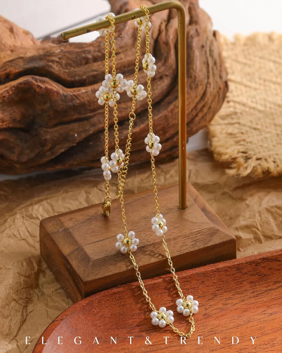 FUNEIA Dainty Pearl Necklace for Women 14K Gold Plated Faux Pearl Choker Necklaces Trendy White Silver Small Pearl Necklace Strand Wedding Prom Bridal Pearls Jewelry 14/16/18/20 Inches