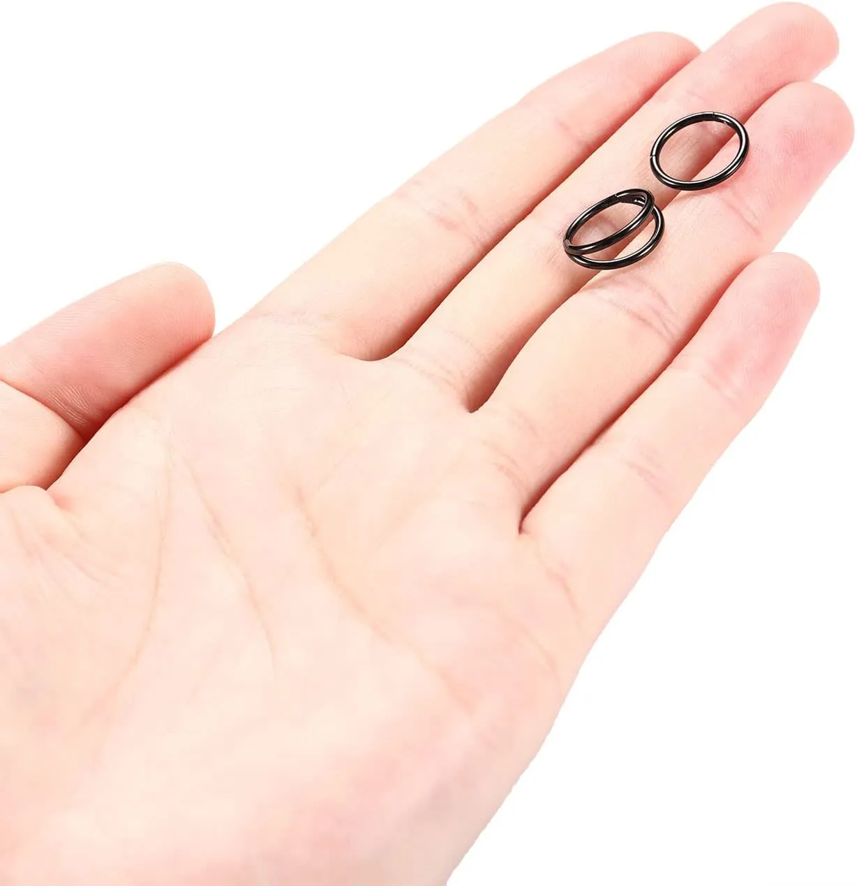 GAGABODY 2 Pcs Nose Rings 20G 18G 16G 14G 12G 10G 8G Surgical Steel Piercing Rings for Nose Septum Cartilage Helix Tragus Conch Rook Daith Lobe from 5mm to 16mm Seamless Hoop Unisex Hinged Earrings