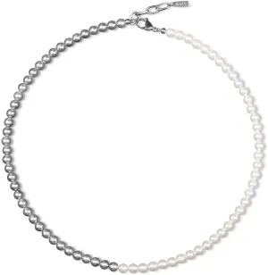 GAVU Mens Shell Pearl Beaded Necklace, Pearl Necklace for Men 20"