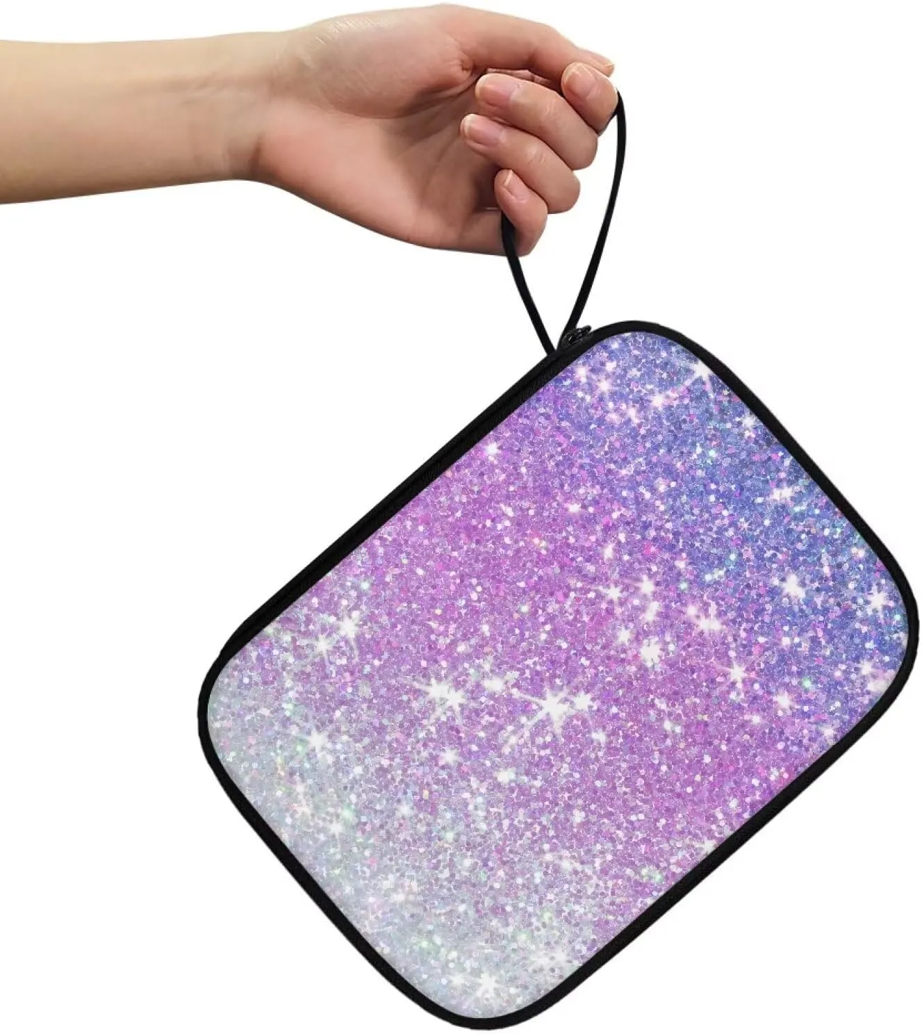 GIFTPUZZ Bling Purple Organizer for Watch Bands Holds, Watch Straps Holder Carrying Case, Watch Straps Holder Carrying Case