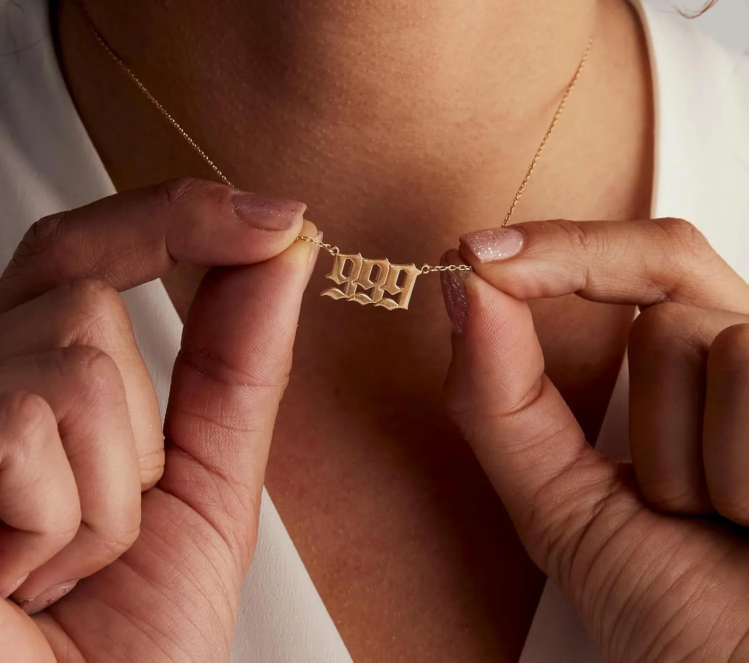 Gold Angel Number Necklace Bracelets for Women, 111 222 333 444 555 666 777 888 999 Dainty Pendants Necklace Bracelets Personalized Number Chain Necklace Bracelets set