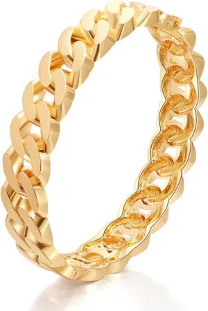 Gold Bracelets for Women 18K Gold Plated Hinge Fashion Chunky Stacks Cuff Bracelets for Teen Girls Jewelry Vintage Arm Cuff Bracelets for Mom Birthday Gifts