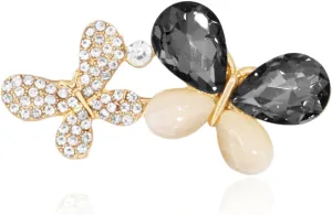 Gold Enamel Crystal Butterfly Brooches for Womne Elegant Rhinestone Pearl Animal Brooch Pins Fashion Jewelry Brooch pin Accessories for Women Gift