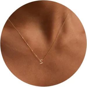 Gold Initial Necklaces for Women,Dainty Gold Letter Necklace 14k Gold Initial Necklace Simple Name Choker Necklace Cute Personalized Monogram Pendant Necklaces for Women Trendy Jewelry