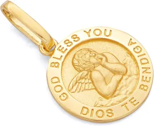 GoldenMine 14k Yellow Gold Baby Jesus Pendant (Size : 20 x 12 mm)